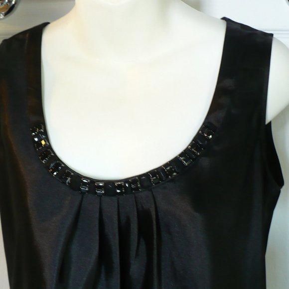 Nine West Suit Jeweled Sleeveless Blouse Camisole - Picture 2 of 4